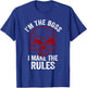I'm The Boss I Make The Rules Men Women Funny Skull Manager T-Shirt - T-Shirt | Royal