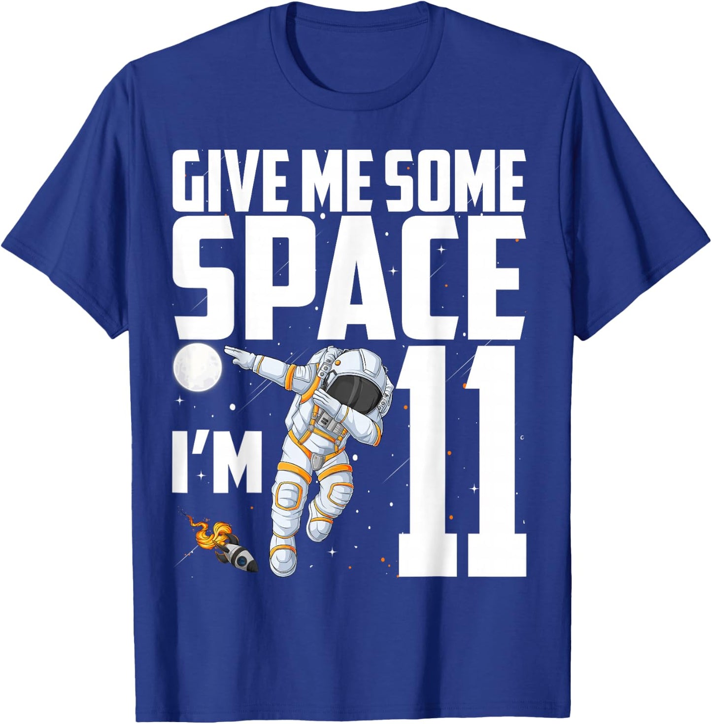 11 Year Old Outer Space 11th Birthday Astronaut Planets T-Shirt - T-Shirt | Royal