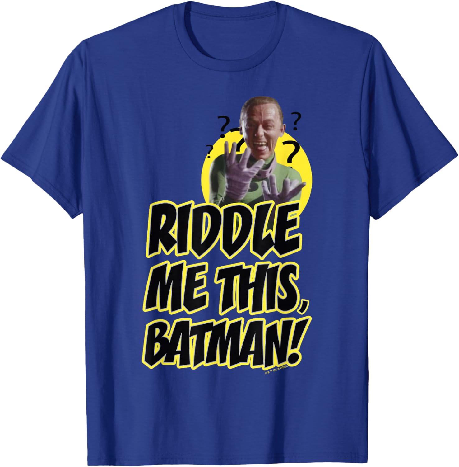 Batman (TV Show) Riddle Me This Batman! Riddler Retro Poster T-Shirt - T-Shirt | Royal