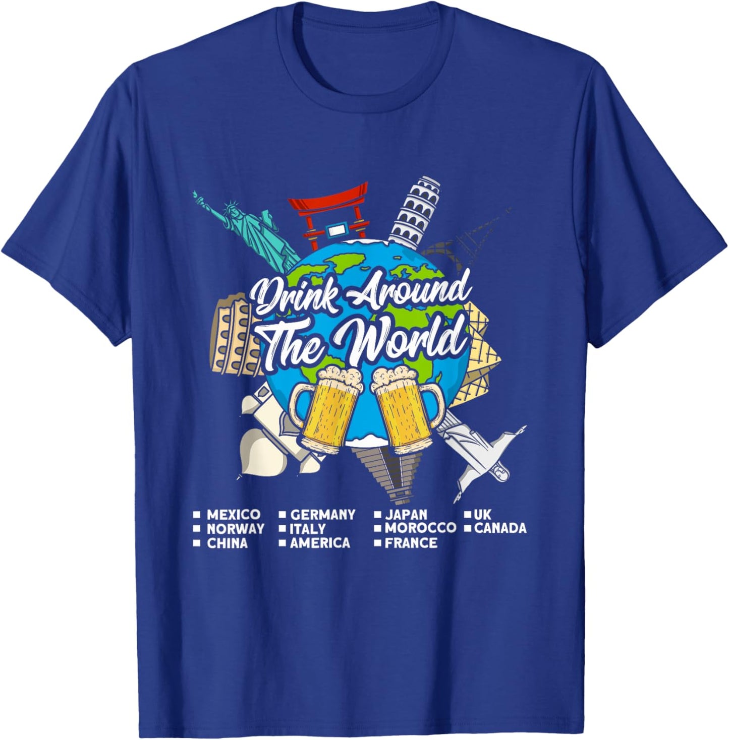 Adult Vacation Drinking Countries International National T-Shirt - T-Shirt | Royal