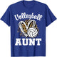 Volleyball Aunt Leopard Heart T-Shirt - T-Shirt | Royal