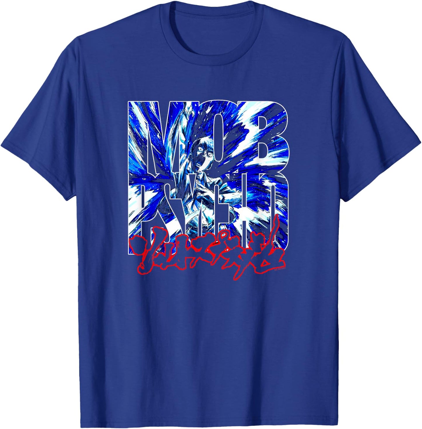 Mob Psycho 100 Arataka Water Splash Logo T-Shirt - T-Shirt | Royal