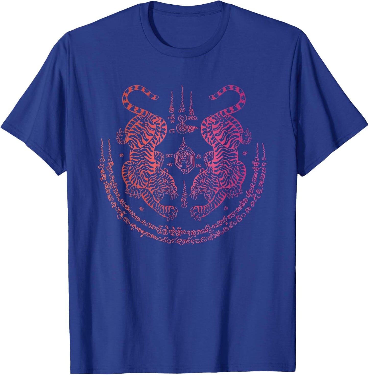 Thai Tattoo Twin Tiger Sak Yant Muay Thai Thailand Graphic T-Shirt - T-Shirt | Royal