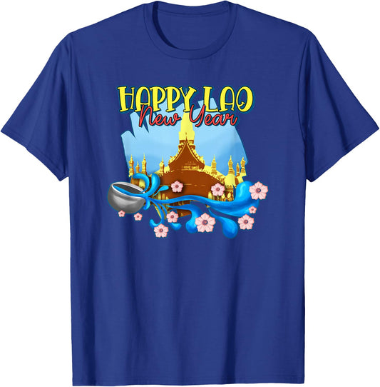 Laos Laotian Water Temple Happy Lao New Year Pi Mai Lao T-Shirt - T-Shirt | Royal