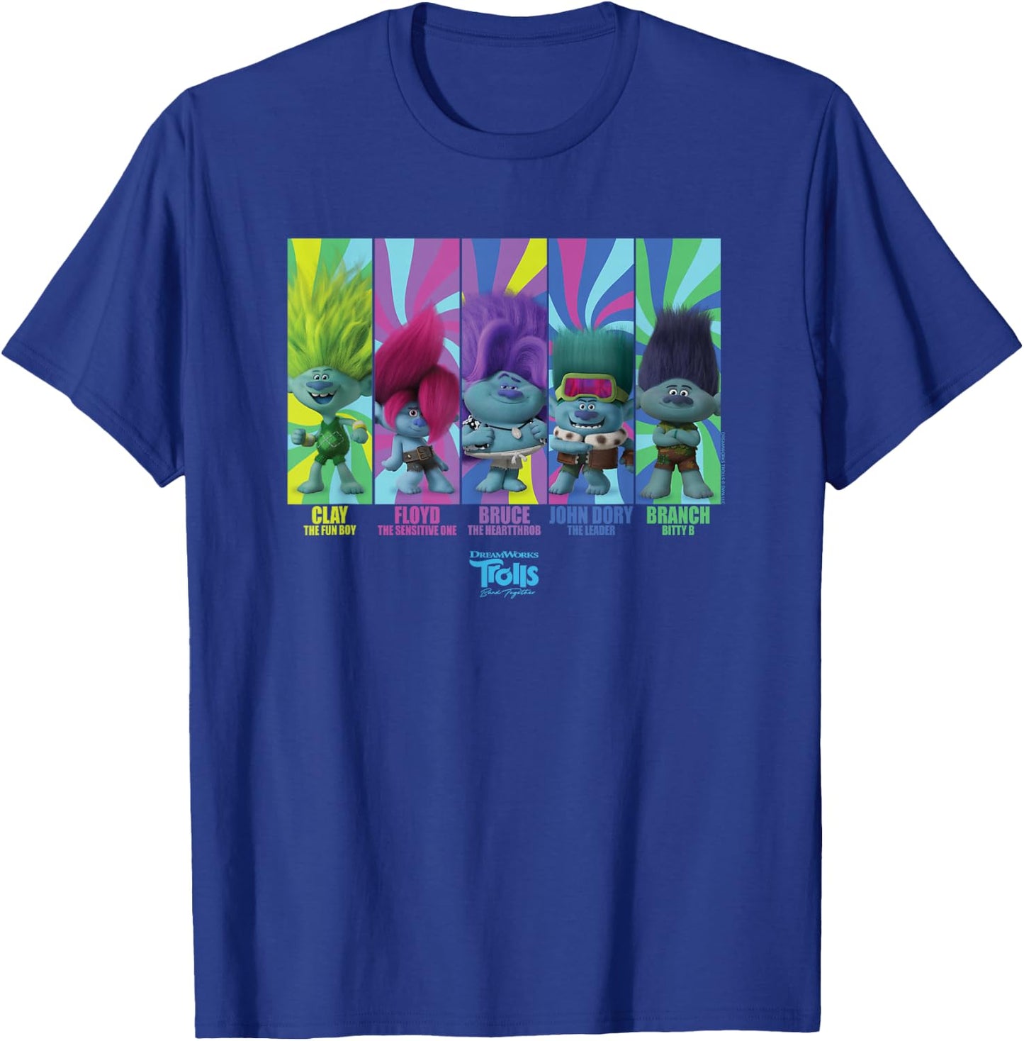 DreamWorks Trolls Band Together BroZone Band Members T-Shirt - T-Shirt | Royal