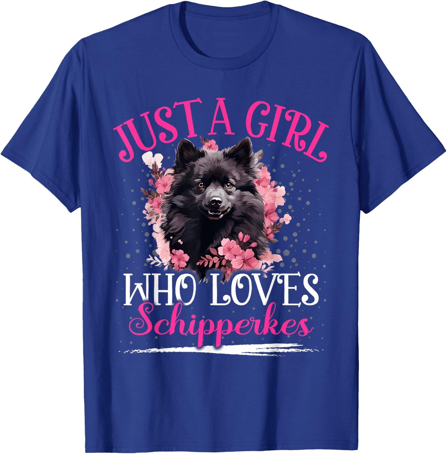 Just A Girl Who Loves Schipperkes Dog Girls T-Shirt - T-Shirt | Royal