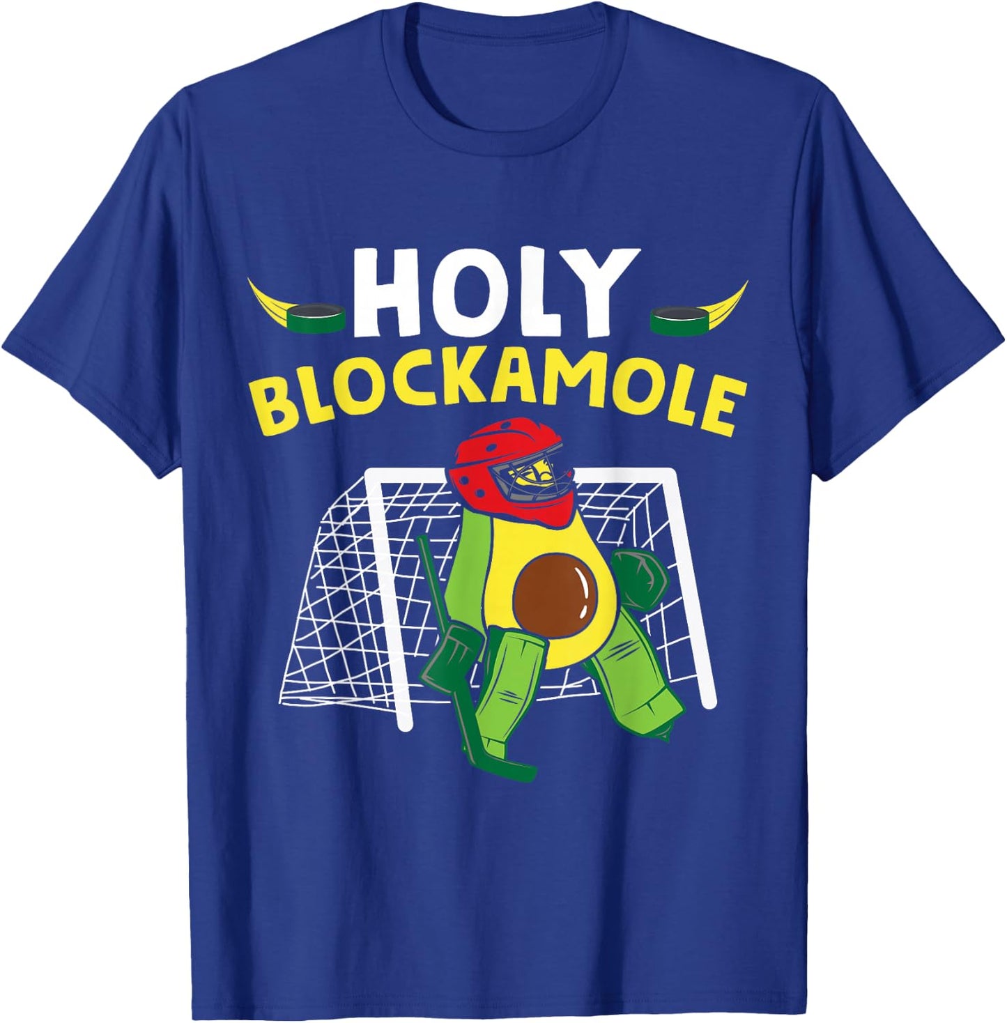 Funny Ice Hockey Goalie Ice Hockey Player Avocado T-Shirt - T-Shirt | Royal