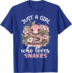 Just A Girl Who Loves Snakes T-Shirt - T-Shirt | Royal