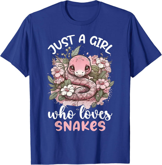 Just A Girl Who Loves Snakes T-Shirt - T-Shirt | Royal