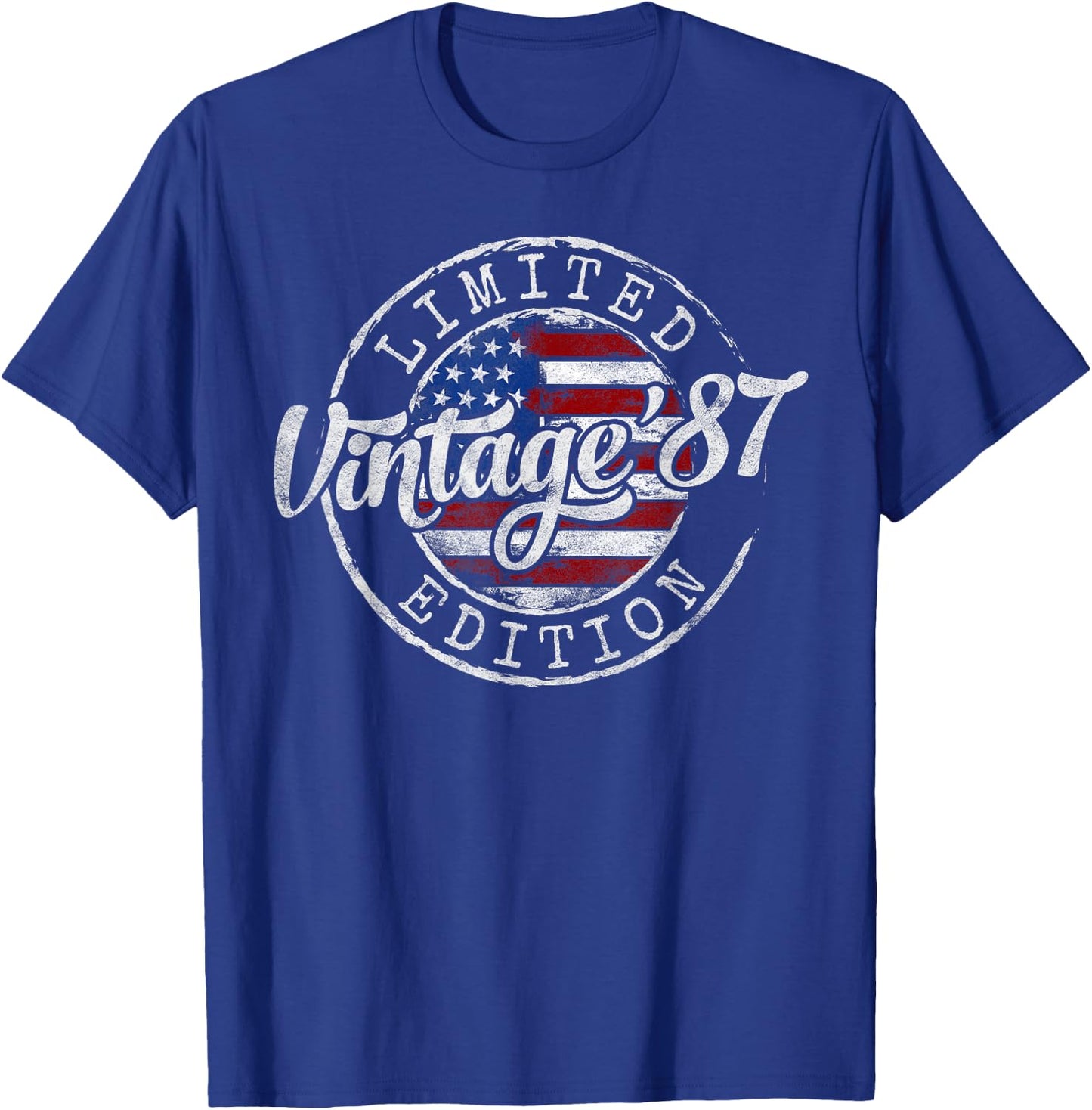 Vintage 1987 38th Birthday Gifts Women 38 Year Old T-Shirt - T-Shirt | Royal