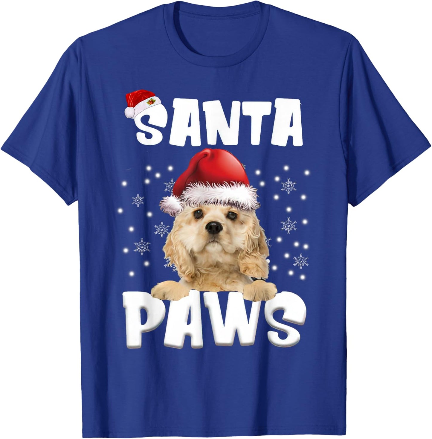 Funny American Cocker Spaniel Christmas Lights Tree Dog Men Women T-Shirt - T-Shirt | Royal
