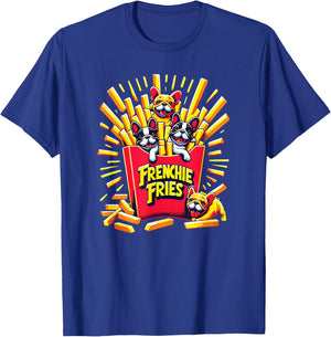 Frenchie Fries - Cute French Bulldog Funny Fries Women Girls Kids T-Shirt - T-Shirt | Royal