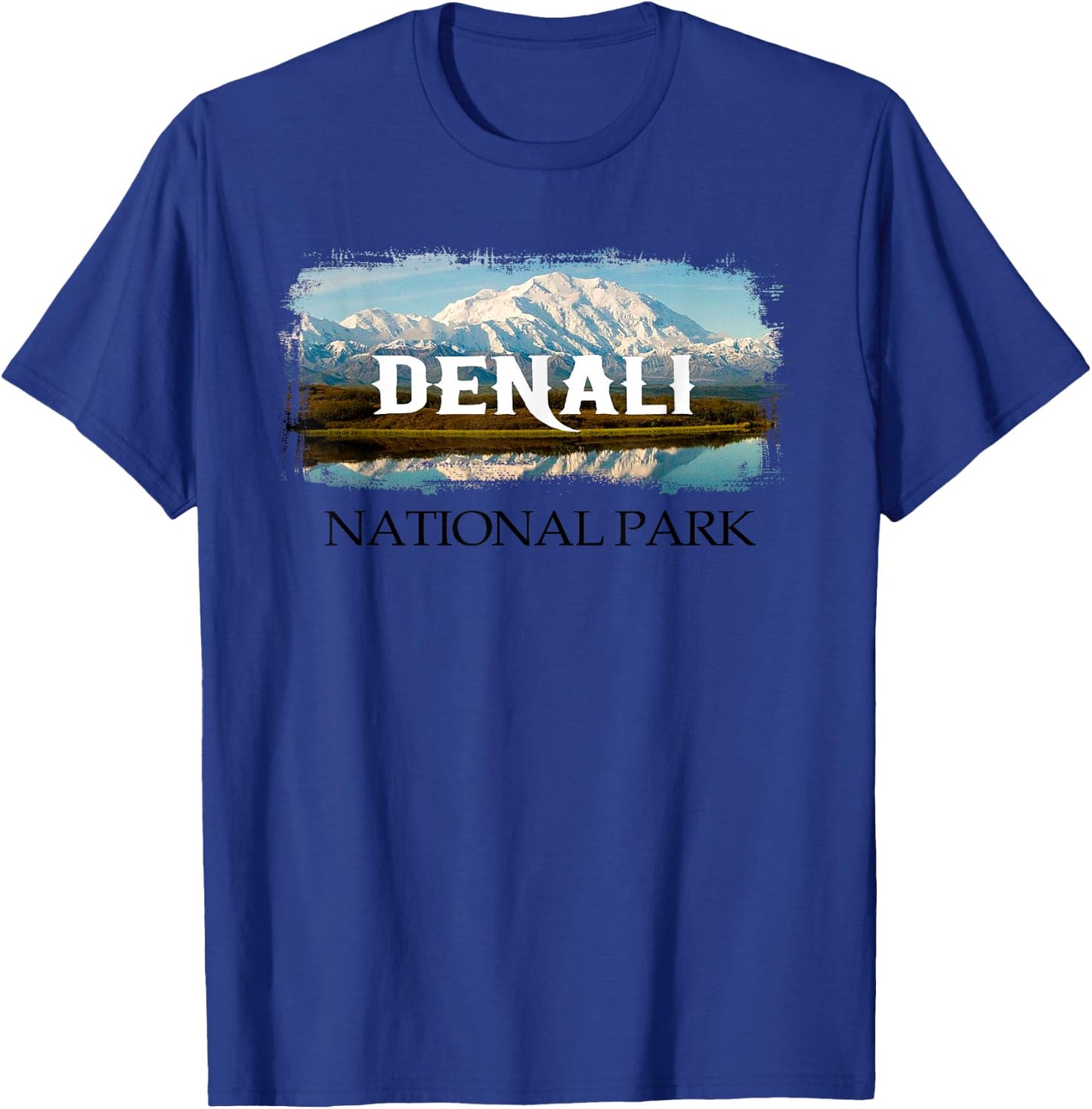 Retro Vintage Denali Alaska National Park Design T-Shirt - T-Shirt | Royal