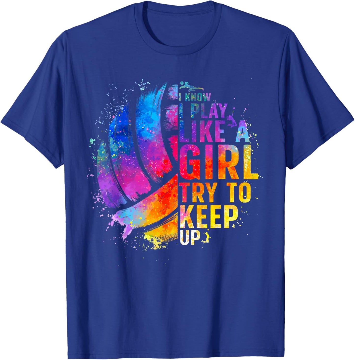 Volleyball for Teen Girls Women College Volleyball Lovers T-Shirt - T-Shirt | Royal