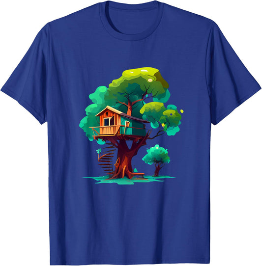 Funny Treehouse for Boys and Girls T-Shirt - T-Shirt | Royal
