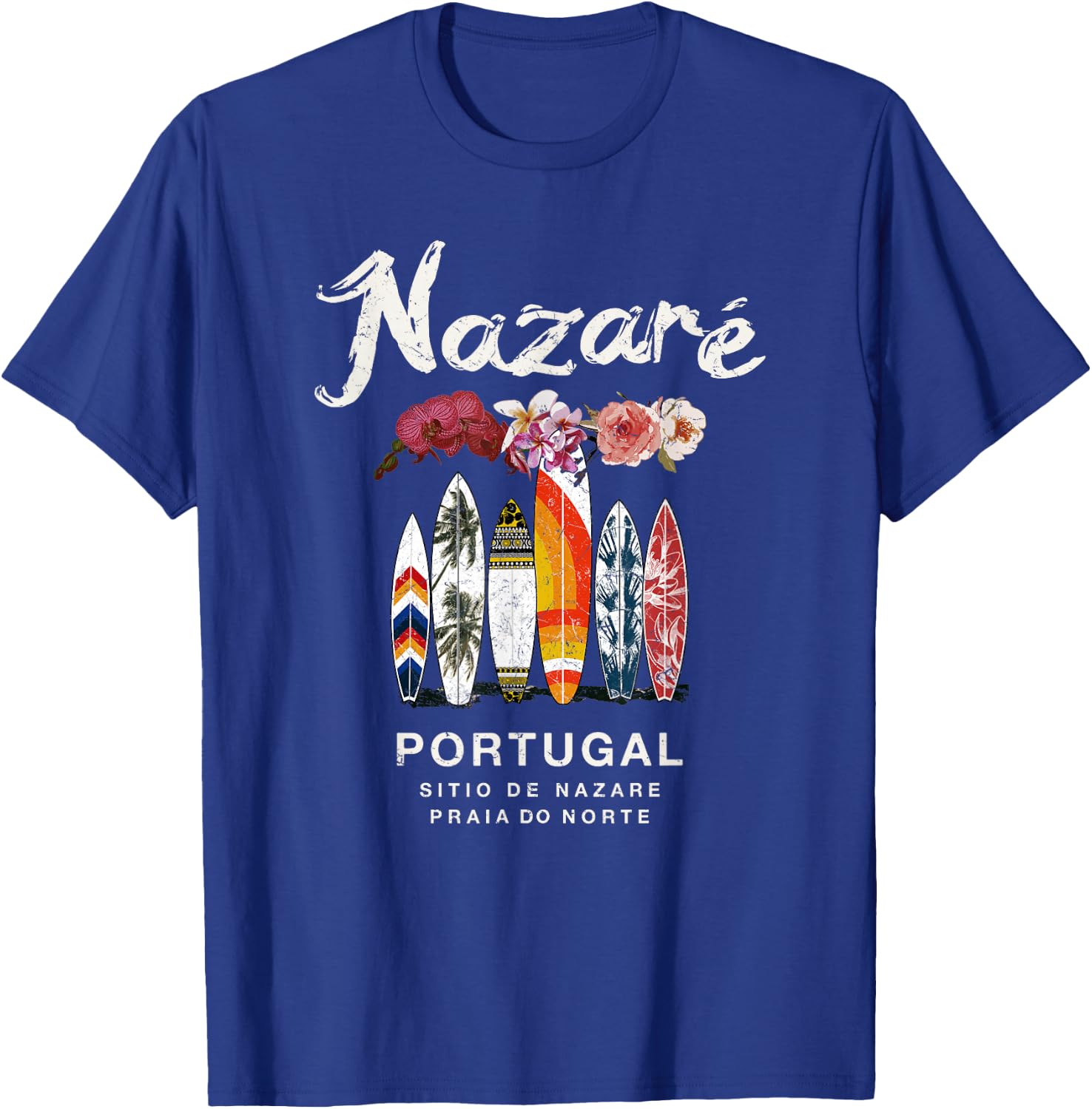 Nazare Portugal Surfing Vintage T-Shirt - T-Shirt | Royal