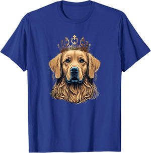 Funny Golden Retriever with a Golden Crown T-Shirt - T-Shirt | Royal
