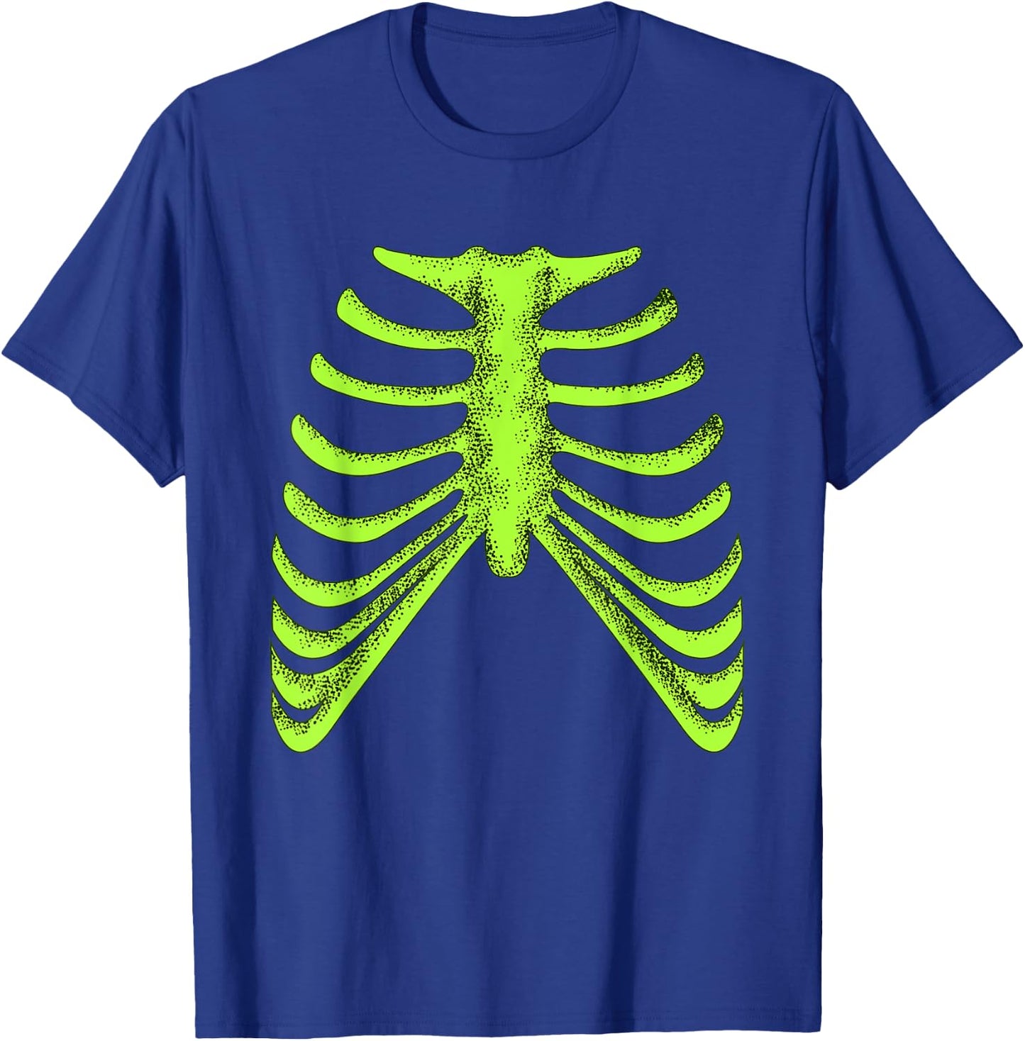Green Ribcage Skeleton Green Color Graphic T-Shirt - T-Shirt | Royal