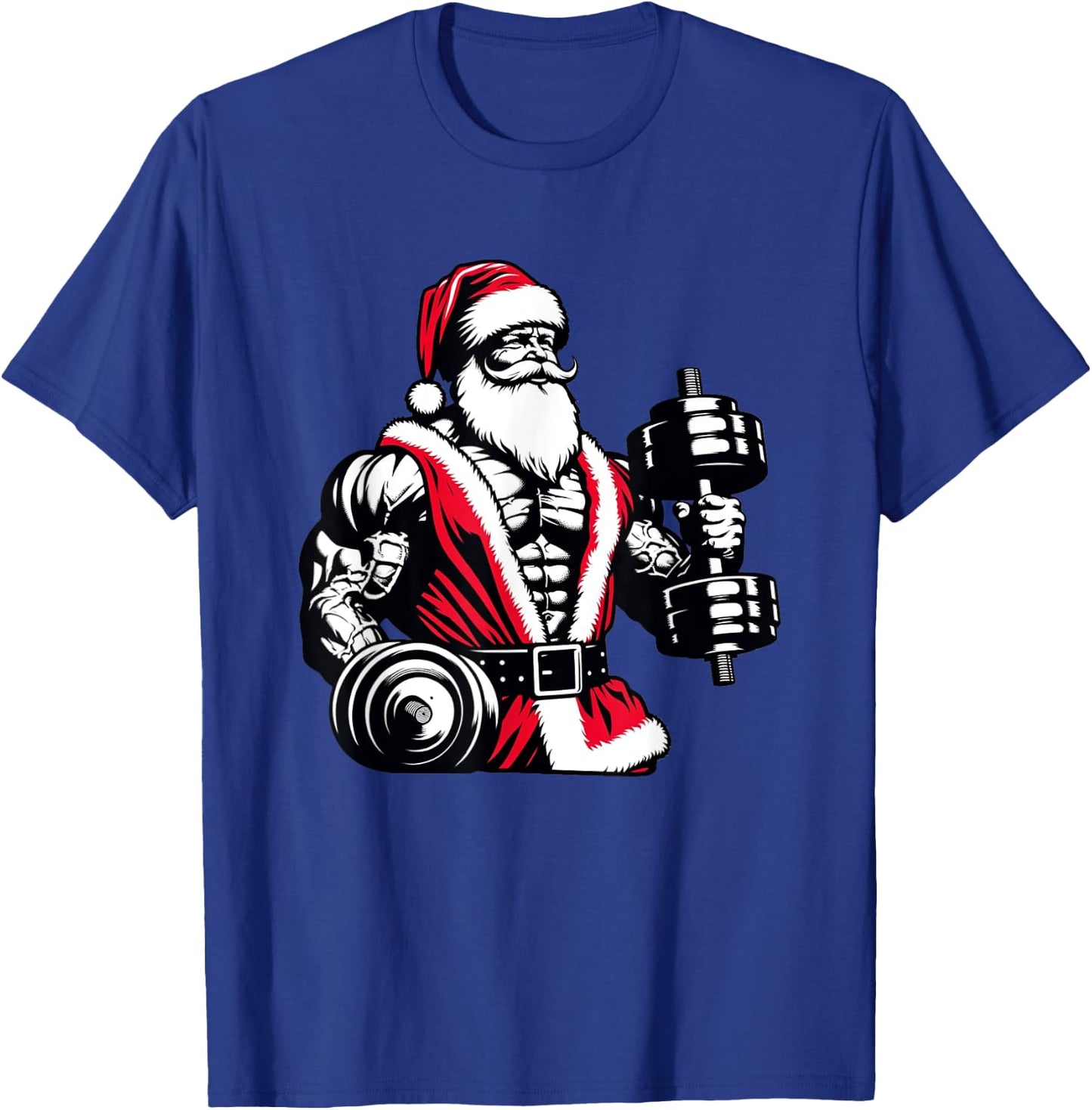 Swole Santa Christmas Gym T-Shirt - T-Shirt | Royal