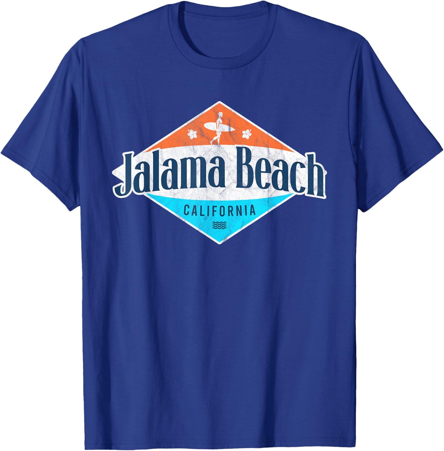 Vintage Jalama Beach California Palm Trees CA Retro Surf Men Women T-Shirt - T-Shirt | Royal