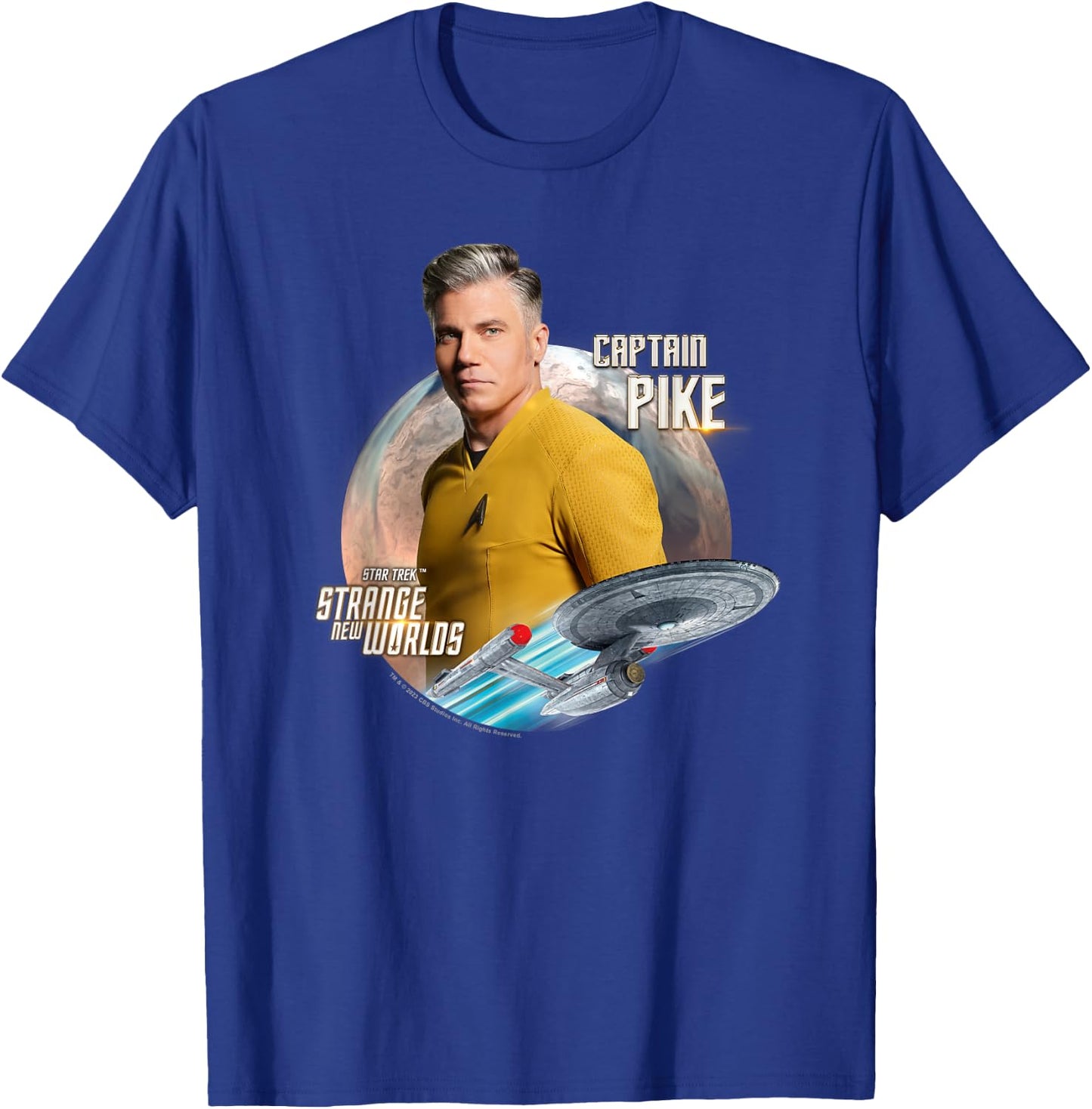 Star Trek Strange New Worlds Captain Pike T-Shirt - T-Shirt | Royal
