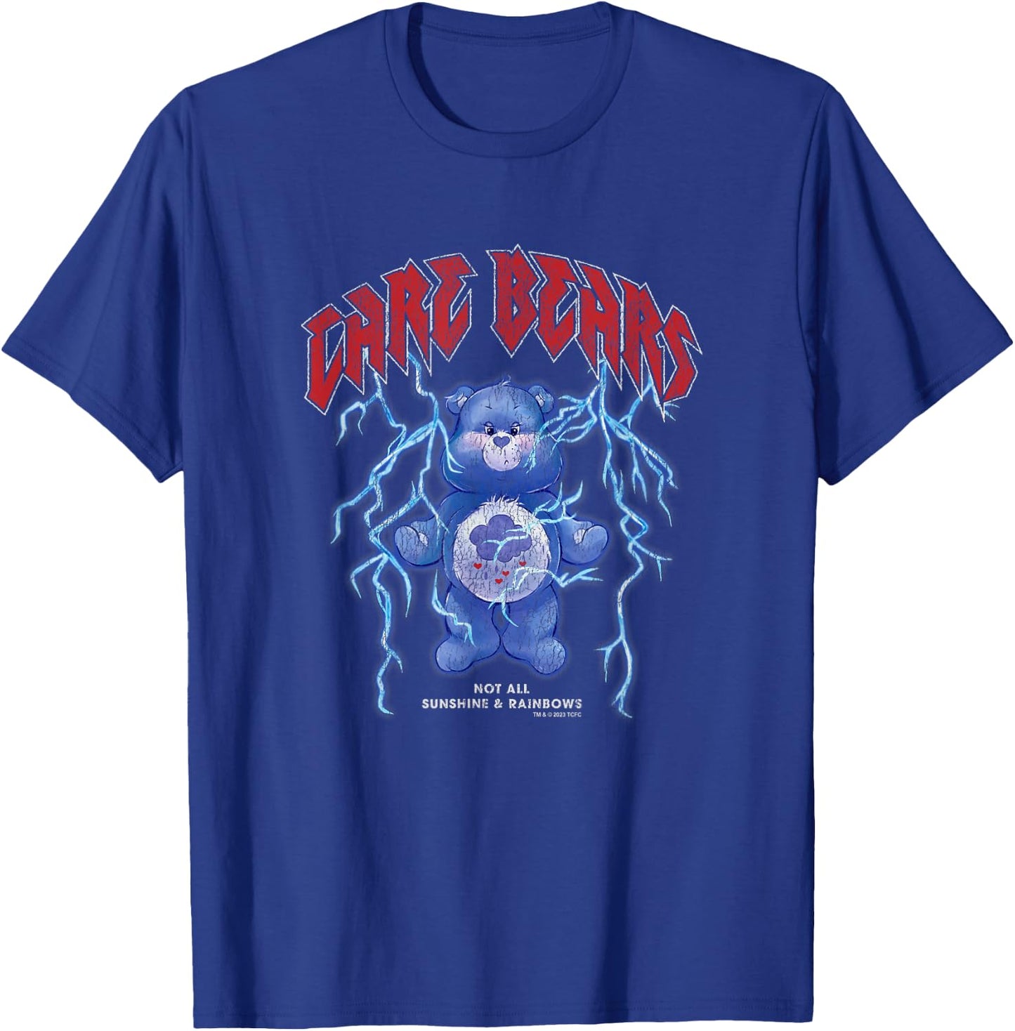 Care Bears Grumpy Bear Not All Sunshine & Rainbows Vintage T-Shirt - T-Shirt | Royal