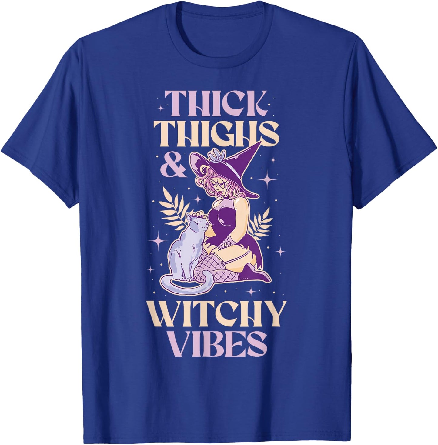 Funny Thick Thighs And Witchy Vibes T-Shirt - T-Shirt | Royal