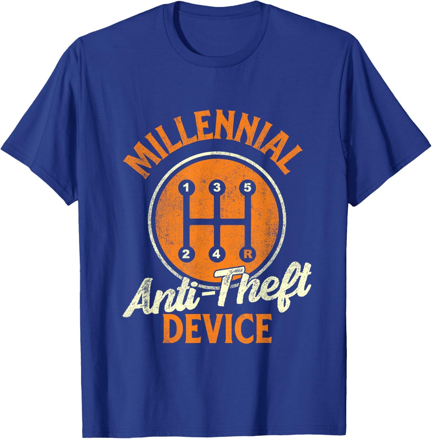 Millennial Anti Theft Device - Car Lover Auto Mechanic T-Shirt - T-Shirt | Royal