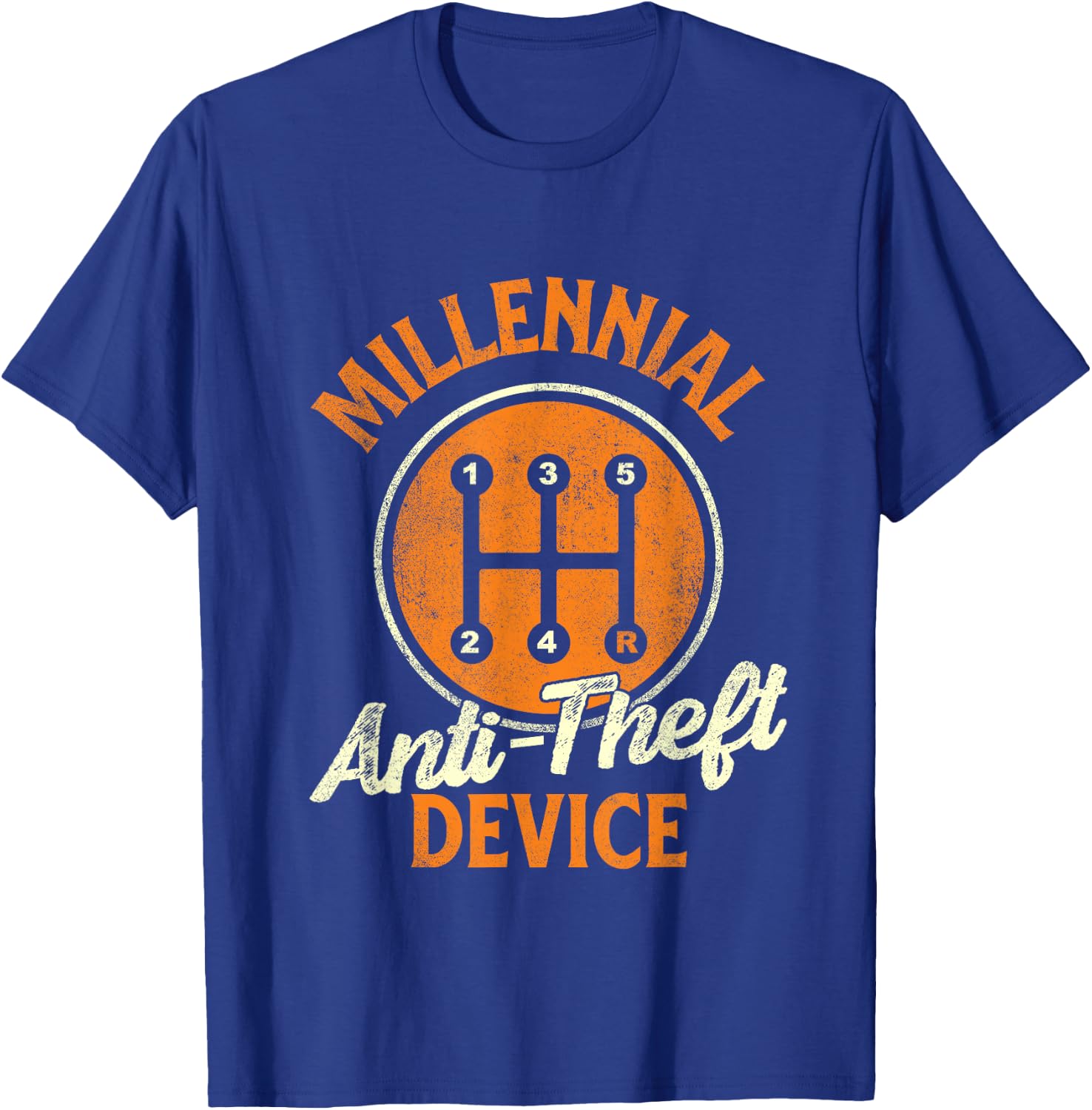 Millennial Anti Theft Device - Car Lover Auto Mechanic T-Shirt - T-Shirt | Royal