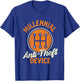 Millennial Anti Theft Device - Car Lover Auto Mechanic T-Shirt - T-Shirt | Royal