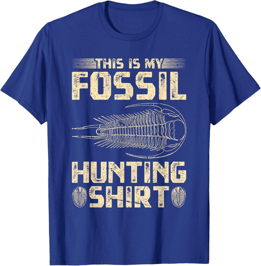 Trilobite Ammonite, Paleontologist This is My Fossil Hunting T-Shirt - T-Shirt | Royal