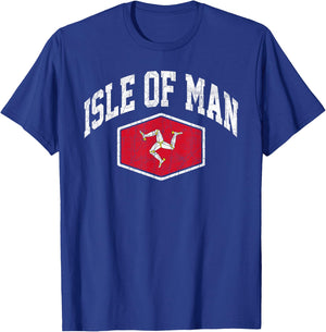 Isle of Man Vintage Flag Throwback Design Classic Souvenir T-Shirt - T-Shirt | Royal