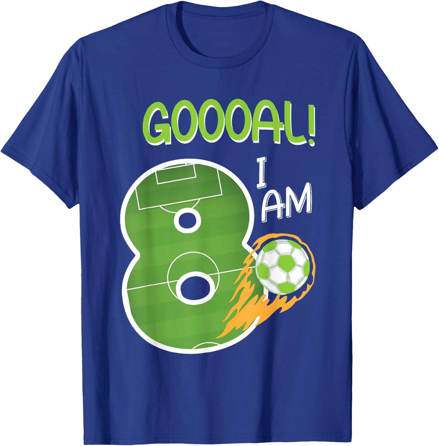 Soccer i'm 8 years old boy birthday T-Shirt - T-Shirt | Royal