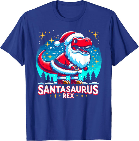 Dear Santasaurus Rex Christmas Dinosaur Presents for Adults T-Shirt - T-Shirt | Royal