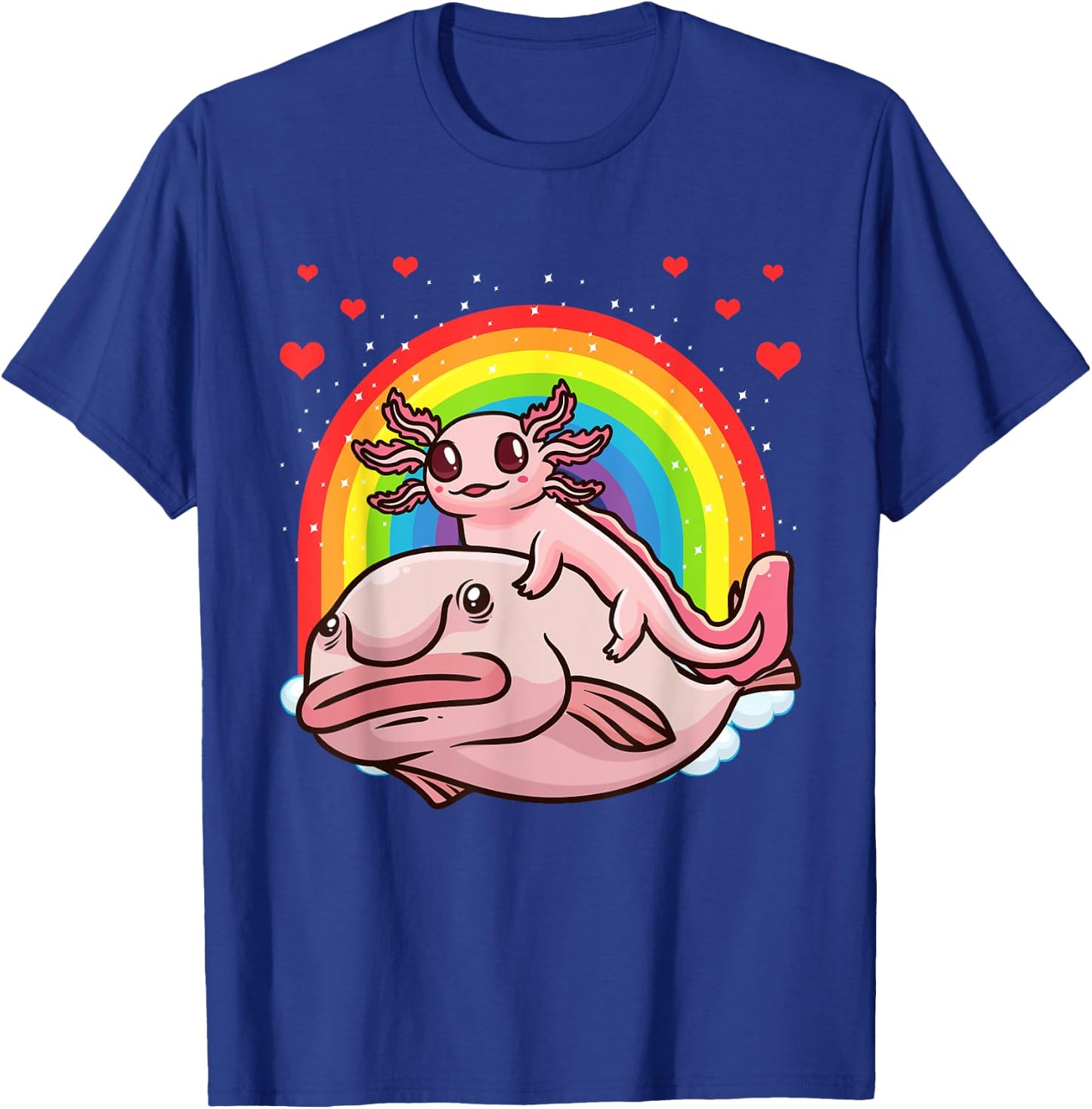 Axolotl Kawaii Blobfish T-Shirt - T-Shirt | Royal