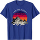 On The Road Again - Vintage Wilderness Adventure Design T-Shirt - T-Shirt | Royal