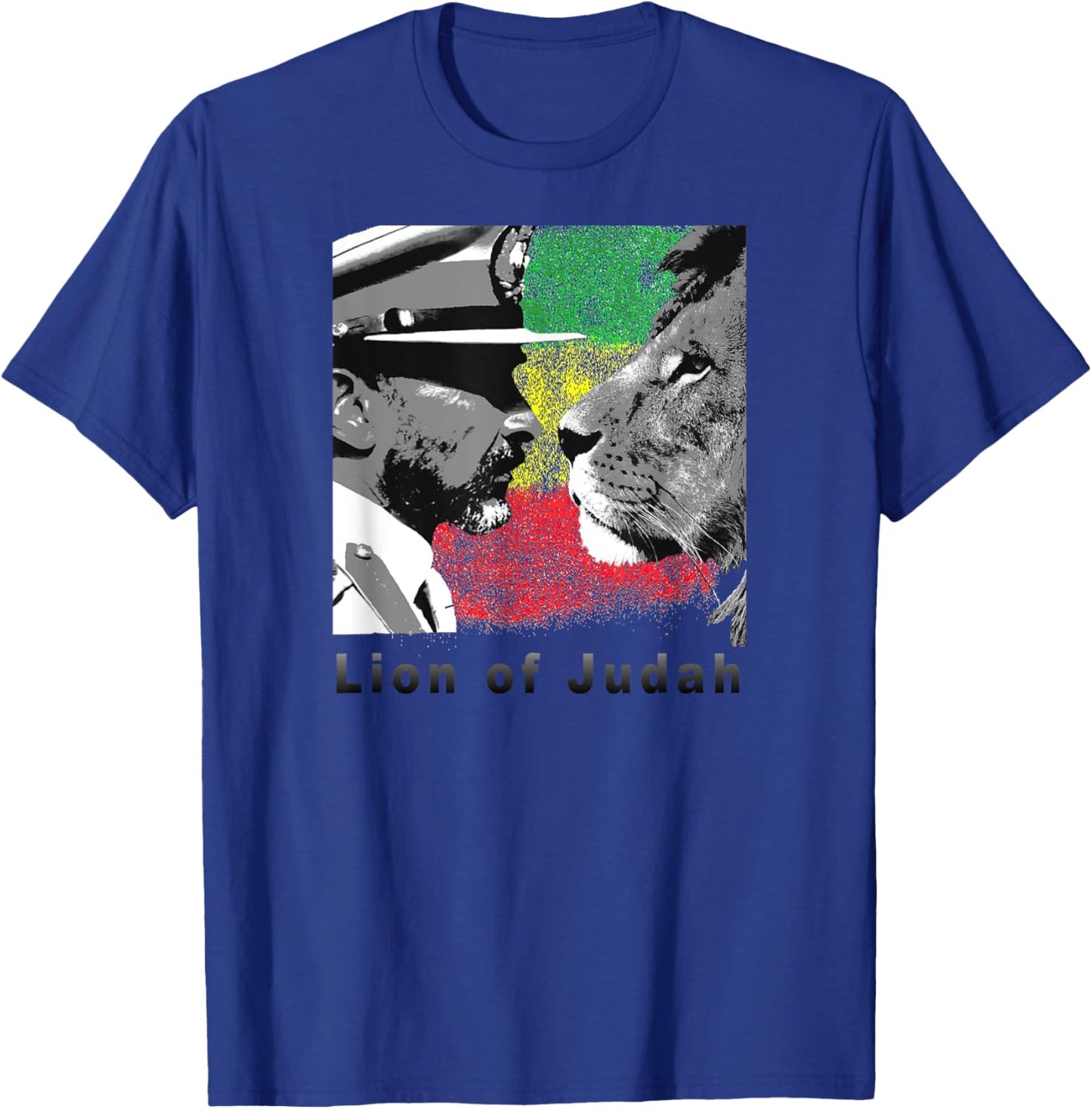 Lion of Judah Haile Selassie I. with reggae flag T-Shirt - T-Shirt | Royal