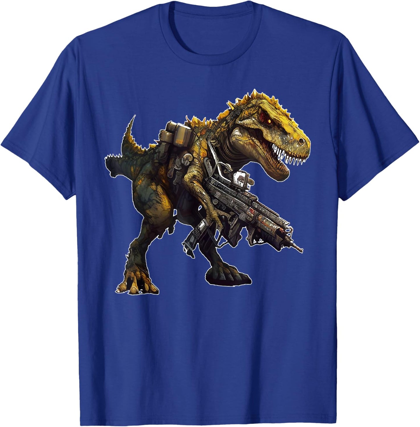 Funny T-rex Dinosaur Gun Animal Guns Lover T-Shirt - T-Shirt | Royal