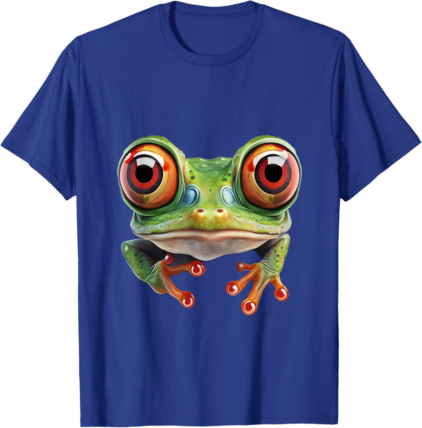 Green Body Tree Frog Red Eyed Tree Frog Rainforest Amphibian T-Shirt - T-Shirt | Royal