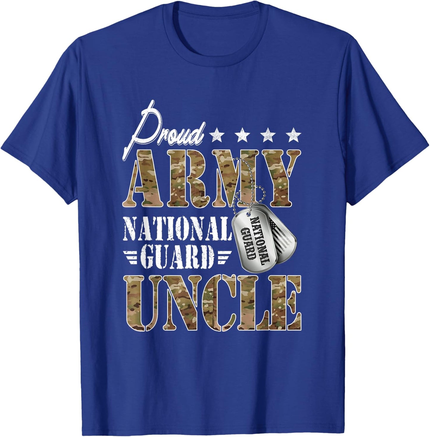 Proud Army National Guard Uncle National Guard Graduation T-Shirt - T-Shirt | Royal