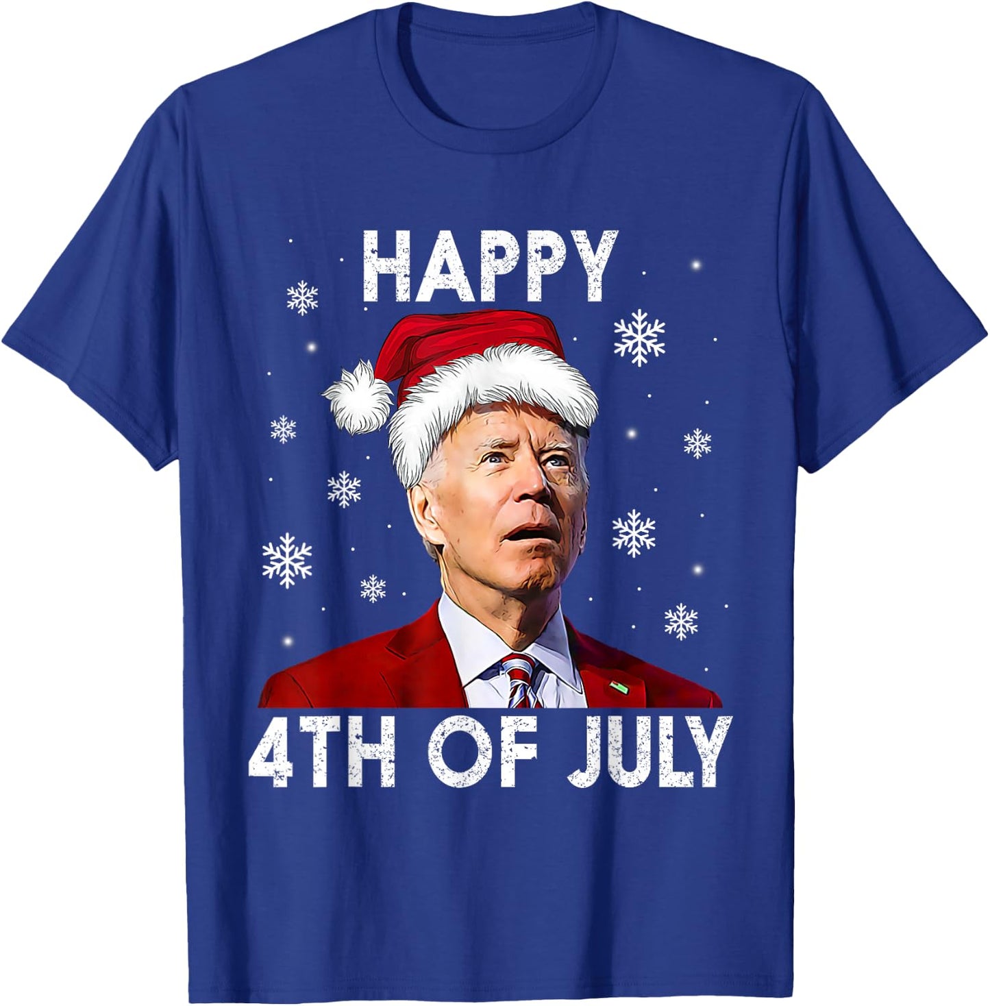 Funny Happy 4th of July Joe Biden Costume Santa shirt T-Shirt - T-Shirt | Royal