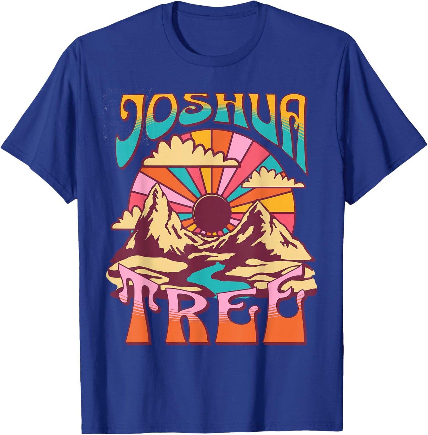 Joshua Tree California Nature Hiking Mountains Outdoors T-Shirt - T-Shirt | Royal