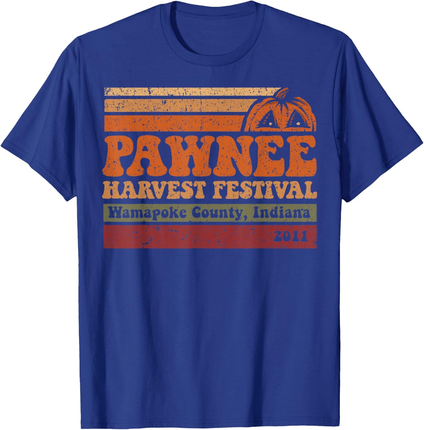 Vintage Pawnee Harvest Festival Parks And Rec T-Shirt - T-Shirt | Royal