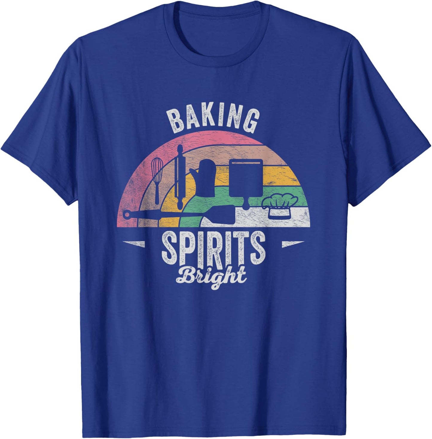 Retro Vintage Baking Spirits Bright Bakery Donut Cookie T-Shirt - T-Shirt | Royal