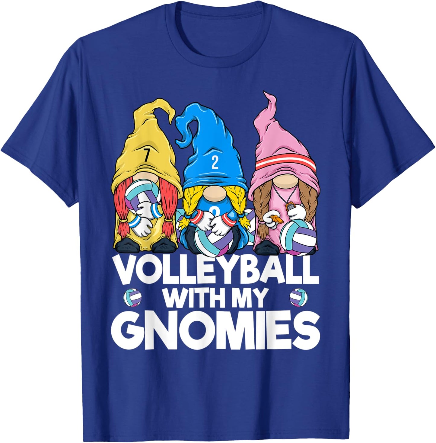 Volleyball Gnome Volleyball with My Gnomies Women Teen Girls T-Shirt - T-Shirt | Royal