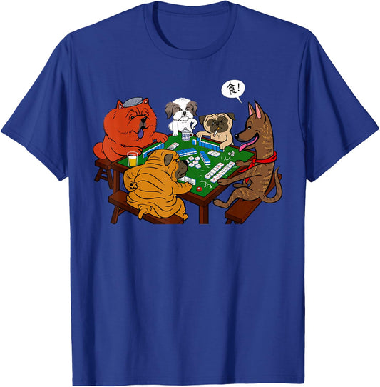 Shiba Inu, Dog, Mahjong, Funny , Dog, Lettered, Men's, Funny, Clothes, Funny Goods, Present, Neta, Jakushi T-Shirt - T-Shirt | Royal