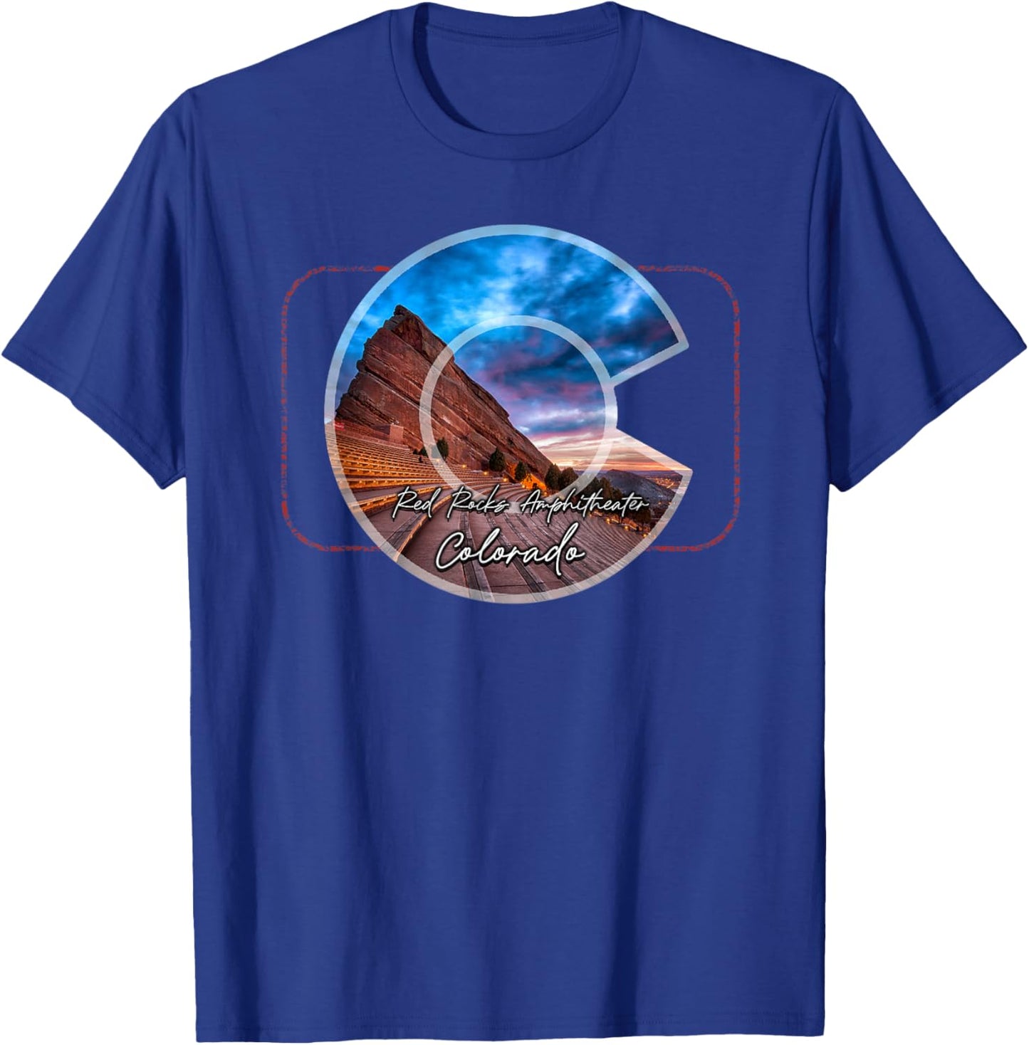 Red Rocks Amphitheater - Colorado C T-Shirt - T-Shirt | Royal