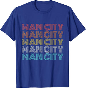 Retro Vintage Man City T-Shirt - T-Shirt | Royal