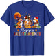 Corgi Dogs Halloween Thanksgiving Christmas Hallothanksmas T-Shirt - T-Shirt | Royal
