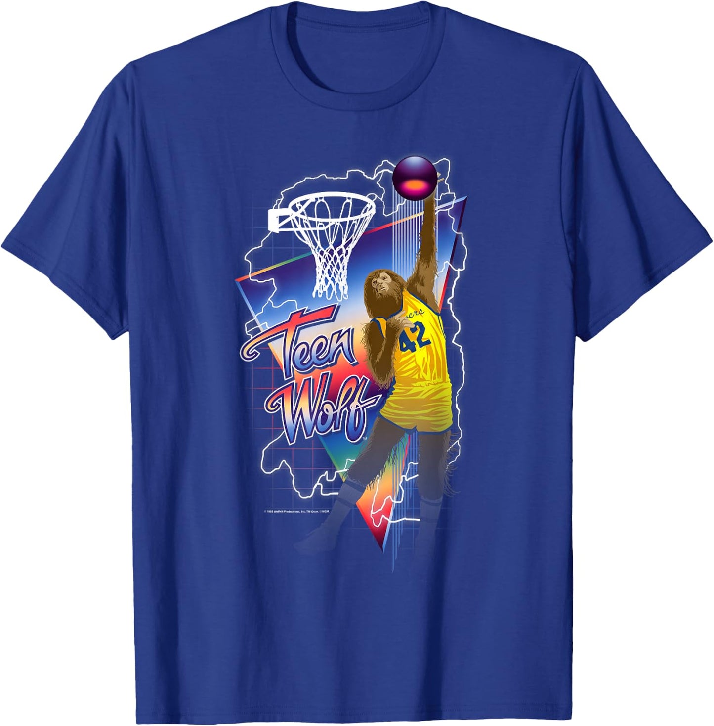 Teen Wolf Slam Dunk T-Shirt - T-Shirt | Royal